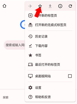 手机版谷歌浏览器收藏网站怎么操作3